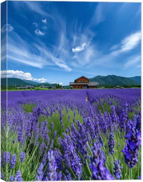 lavender Fields Provence France Canvas Print by T2 