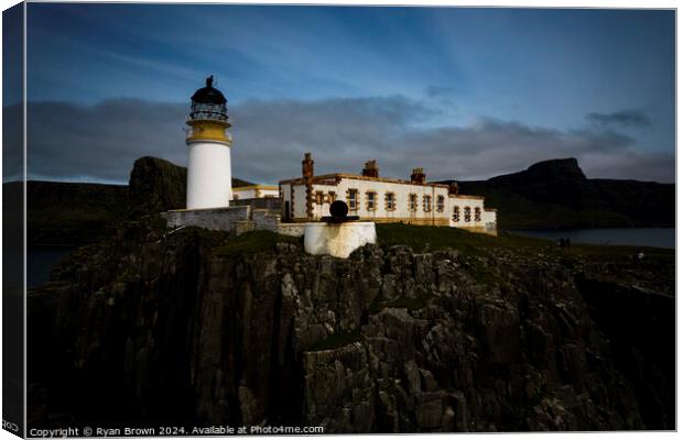 Neist Point Lighthouse Canvas Print by Ryan Brown