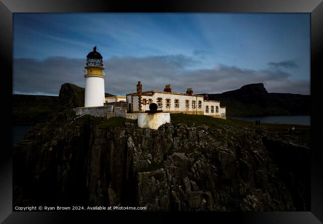 Neist Point Lighthouse Framed Print by Ryan Brown