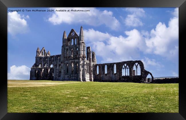 Whitby Abbey  Framed Print by Tom McPherson