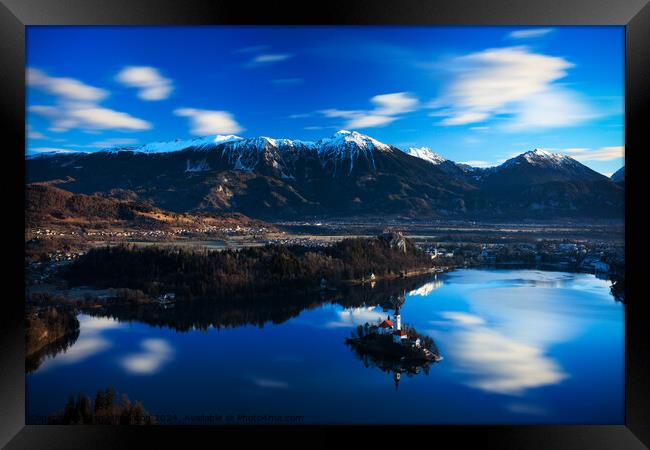 Lake Bled from Mala Osojnica Framed Print by Ian Middleton