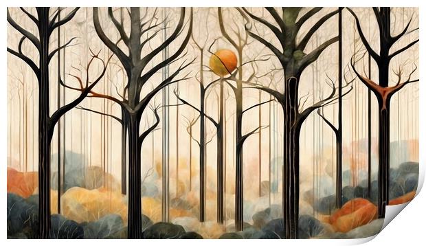 Forest of Bare Trees. Print by Anne Macdonald