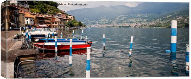 Picturesque Italian Village on the Largest Lake Is Canvas Print by Jim Jones