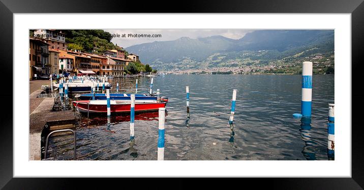 Picturesque Italian Village on the Largest Lake Is Framed Mounted Print by Jim Jones