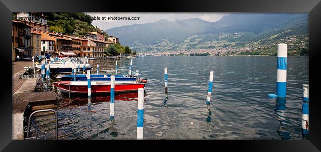 Picturesque Italian Village on the Largest Lake Is Framed Print by Jim Jones