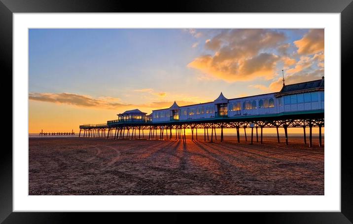 St Anne's Pier Sunset Framed Mounted Print by Michele Davis
