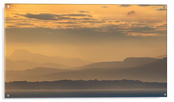 Scottish Mountains In Dawn Light Acrylic by Phil Durkin DPAGB BPE4