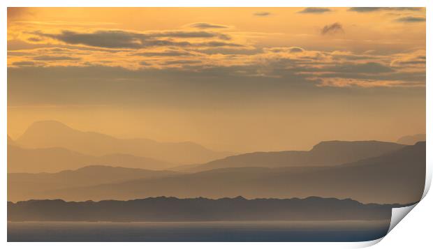 Scottish Mountains In Dawn Light Print by Phil Durkin DPAGB BPE4