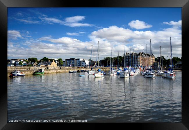 Tranquil Fisherrow Harbour, Musselburgh Framed Print by Kasia Design