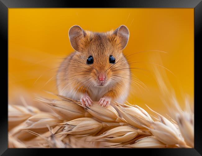 Harvest Mouse Framed Print by Steve Smith