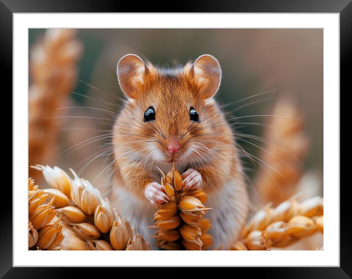 Harvest Mouse Framed Mounted Print by Steve Smith
