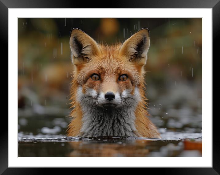 Fox Framed Mounted Print by Steve Smith