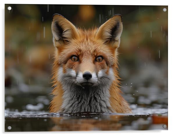 Fox Acrylic by Steve Smith