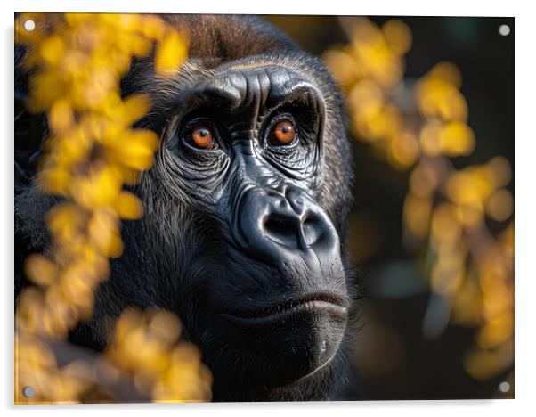 The Silverback Gorilla Acrylic by Steve Smith