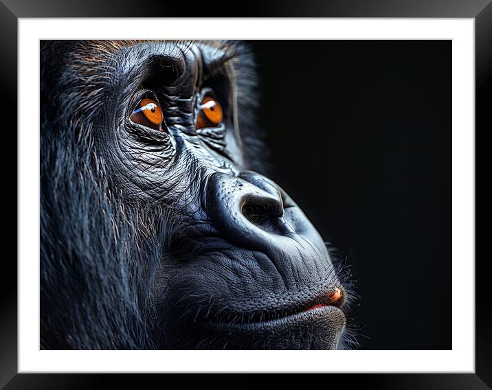 The Silverback Gorilla Framed Mounted Print by Steve Smith