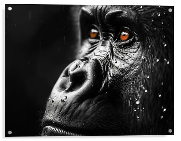 The Silverback Gorilla Acrylic by Steve Smith