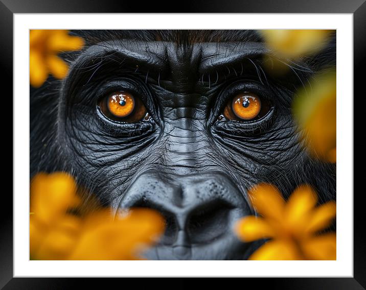 The Silverback Gorilla Framed Mounted Print by Steve Smith