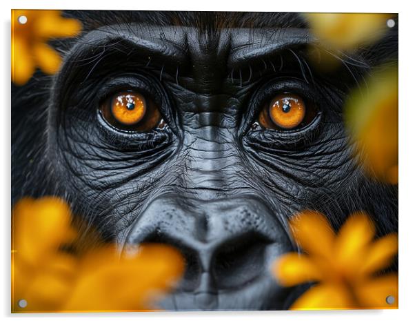 The Silverback Gorilla Acrylic by Steve Smith