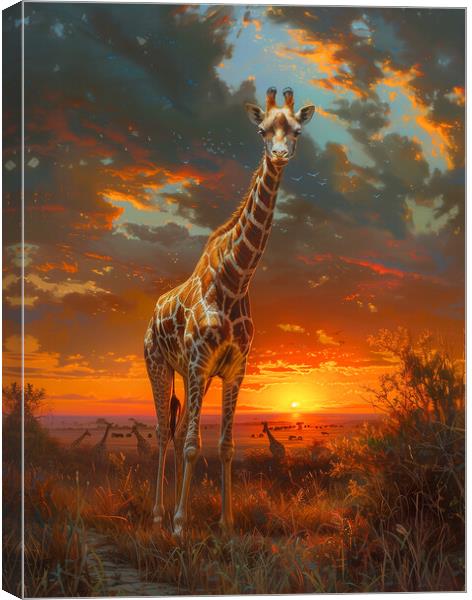 Giraffe Canvas Print by T2 