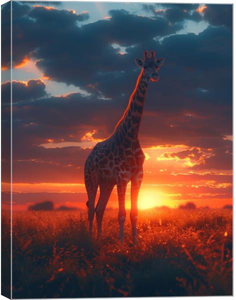 Giraffe Canvas Print by T2 