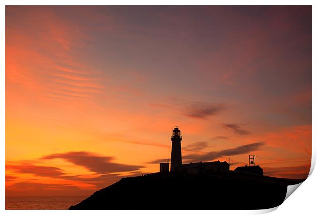 South Stack Lighthouse Print by Gail Johnson