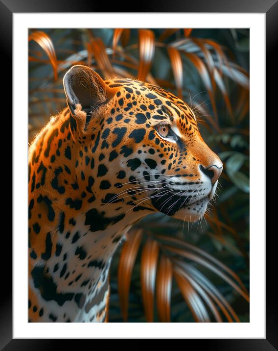 Jaguar Framed Mounted Print by T2 
