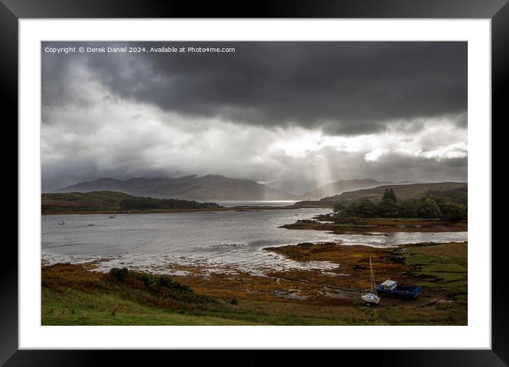 Stormy clouds over Loch Hourn Framed Mounted Print by Derek Daniel