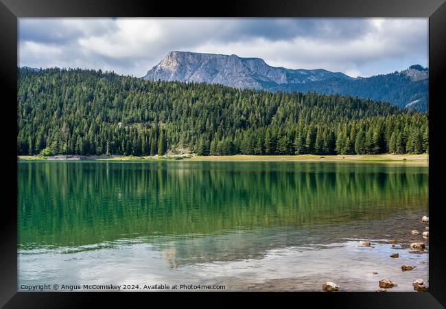 The Black Lake and Međjed Peak, Montenegro Framed Print by Angus McComiskey