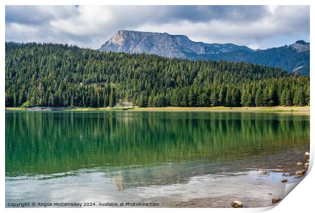 The Black Lake and Međjed Peak, Montenegro Print by Angus McComiskey