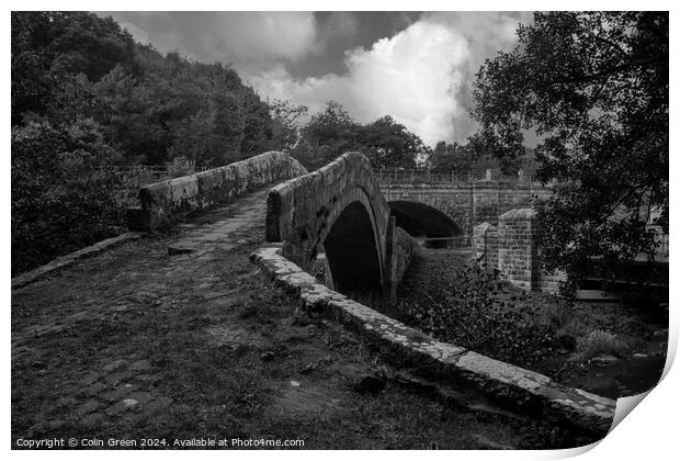Three Bridges, Glaisdale Print by Colin Green