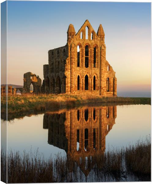 Whitby Abbey Sunrise  Canvas Print by Anthony McGeever