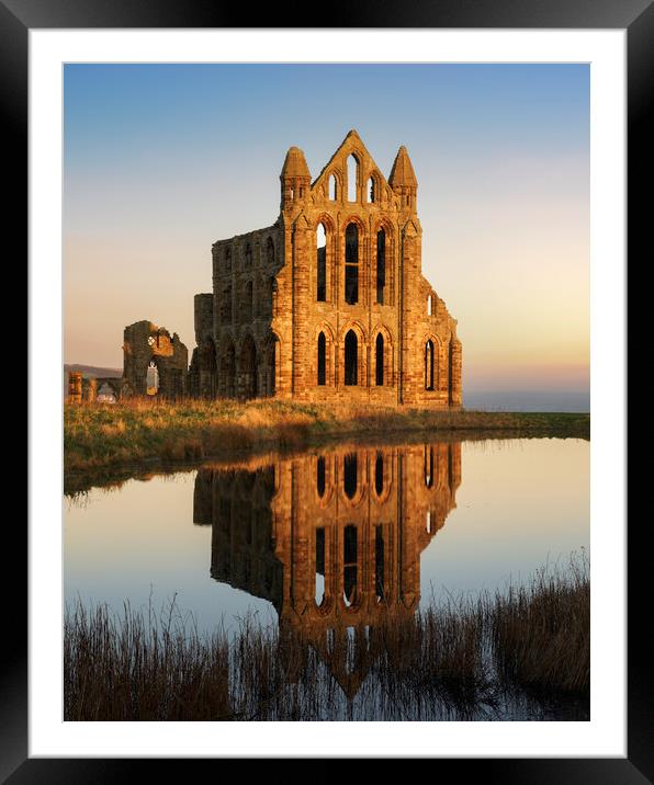 Whitby Abbey Sunrise  Framed Mounted Print by Anthony McGeever