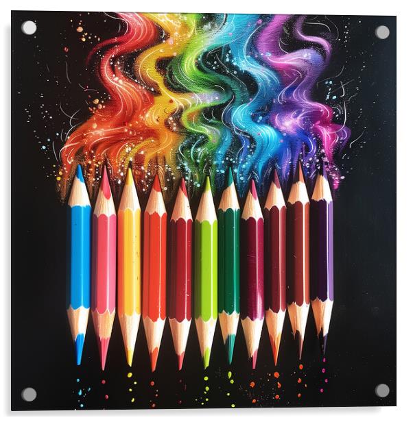 Coloured Pencil Art Acrylic by T2 