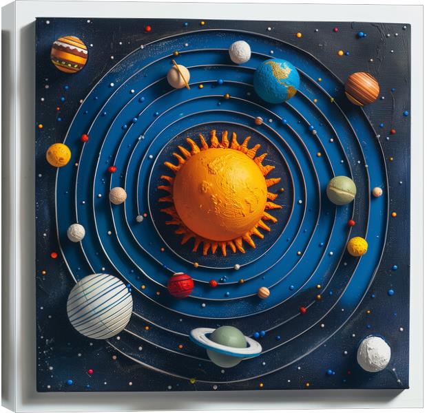 The Planets revolve around our Sun Canvas Print by T2 