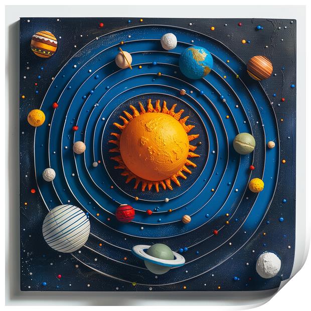 The Planets revolve around our Sun Print by T2 
