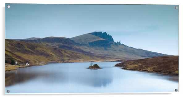The Old Man of Storr Skye From Loch Fada Acrylic by Phil Durkin DPAGB BPE4