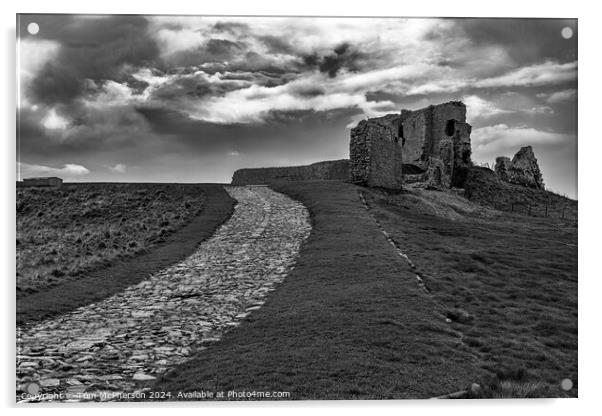 Duffus Castle Acrylic by Tom McPherson