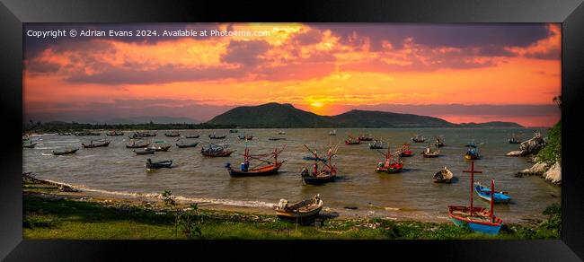 Ao Manao Harbour Thailand Framed Print by Adrian Evans