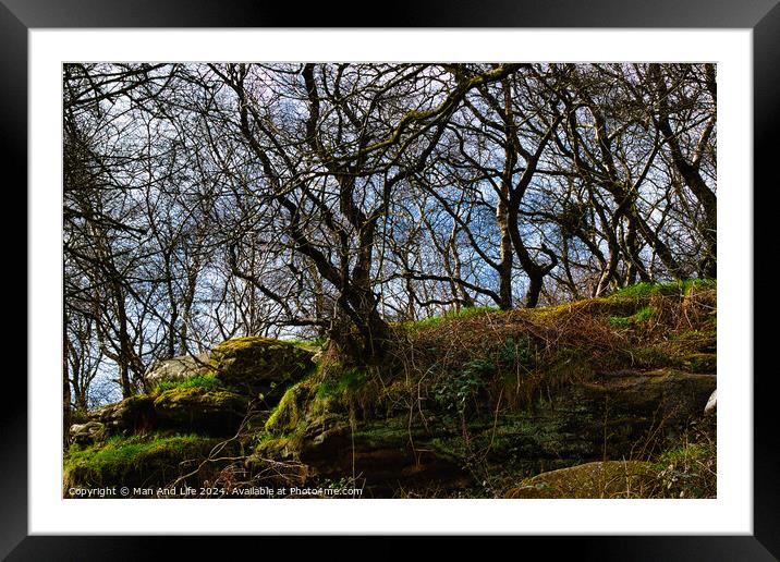 Landscape photo at Brimham Rocks, in North Yorkshire Framed Mounted Print by Man And Life