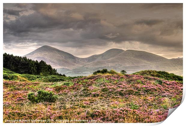 Rain forecast for the Mournes Print by David McFarland