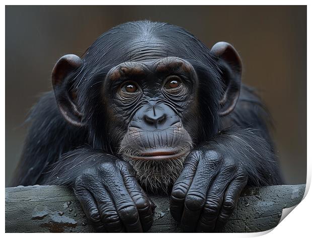 Chimpanzee Print by Steve Smith