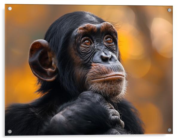 Chimpanzee Acrylic by Steve Smith