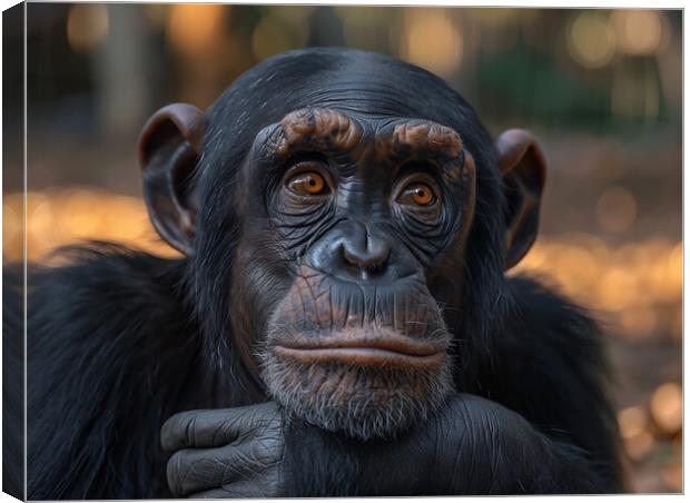 Chimpanzee Canvas Print by Steve Smith