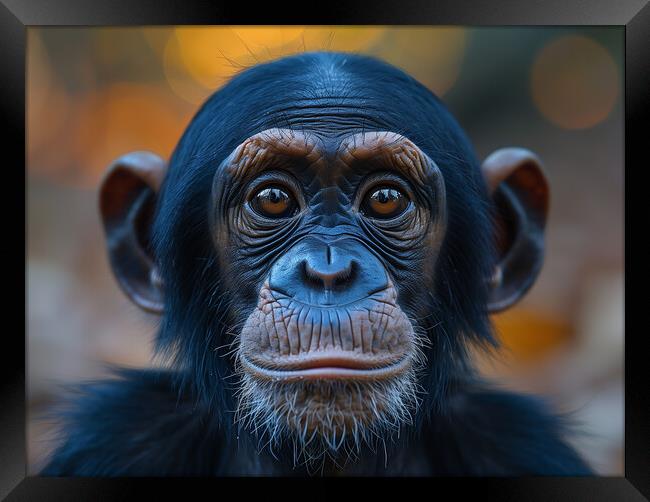 Chimpanzee Framed Print by Steve Smith
