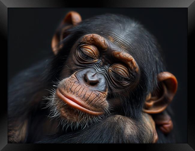 Chimpanzee Framed Print by Steve Smith