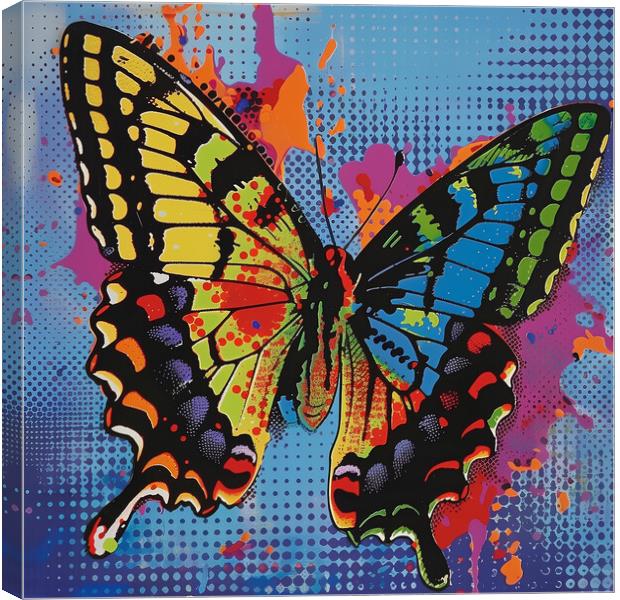 Paint explosion Butterfly Canvas Print by T2 