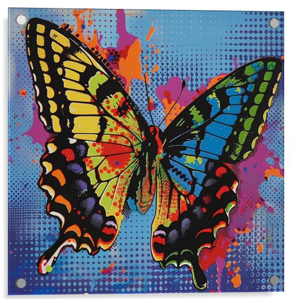 Paint explosion Butterfly Acrylic by T2 