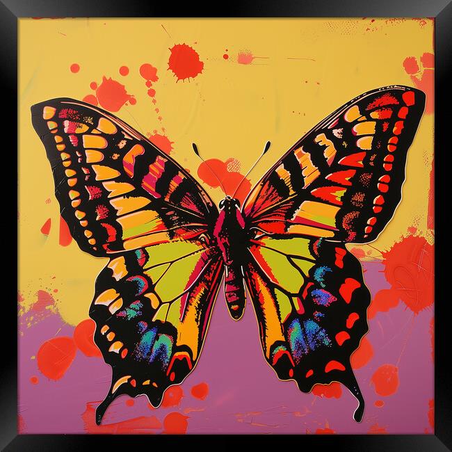 Paint explosion Butterfly Framed Print by T2 