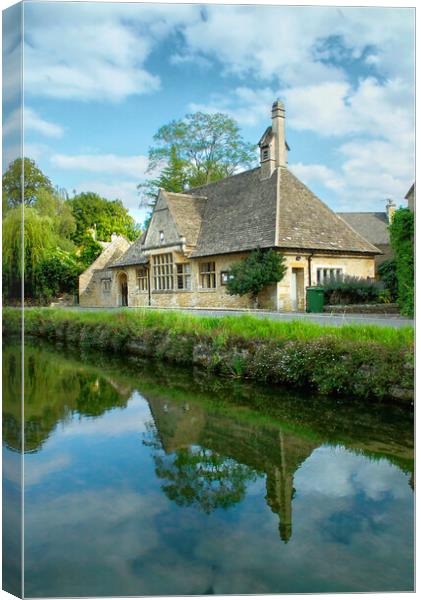 Lower Slaughter Village Hall Canvas Print by Alison Chambers
