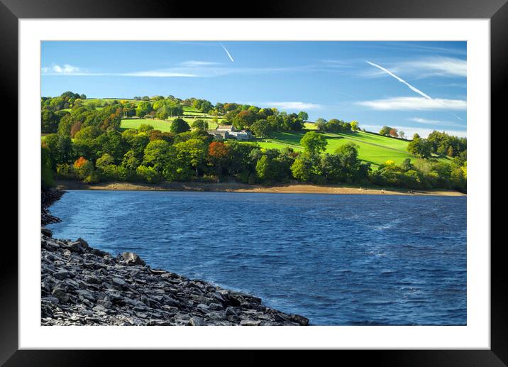 Damflask Reservoir Framed Mounted Print by Alison Chambers